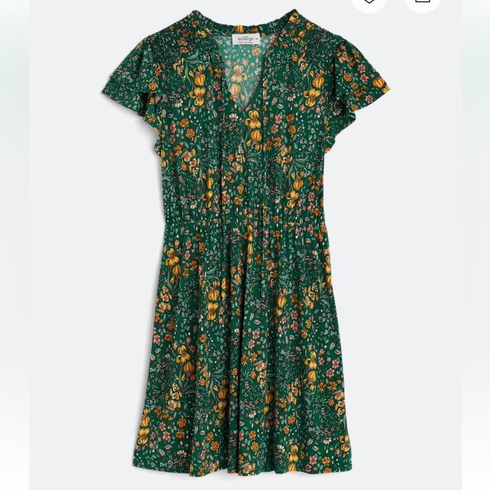 Floral Tie Neck Dress